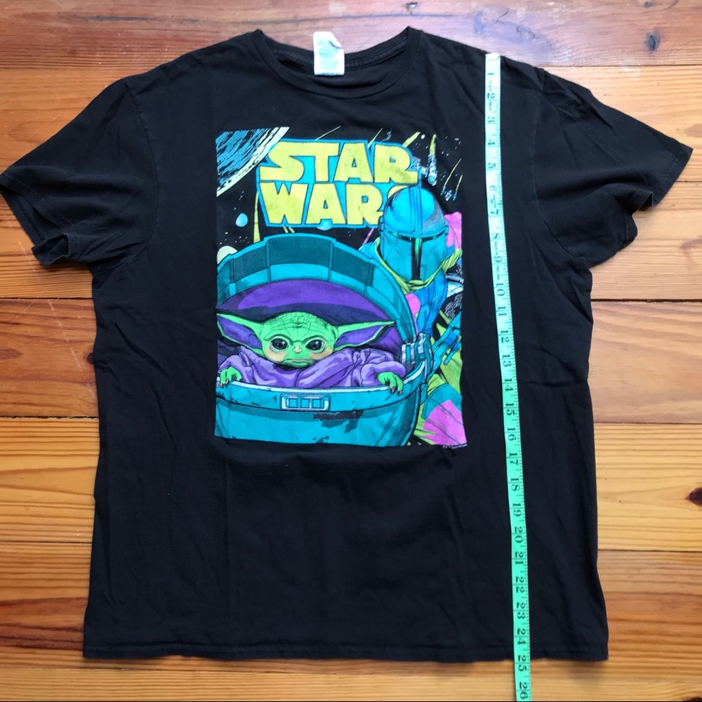 Delta Soft Black Star Wars Mandolorian Tee, EUC, L - Picture 7 of 11